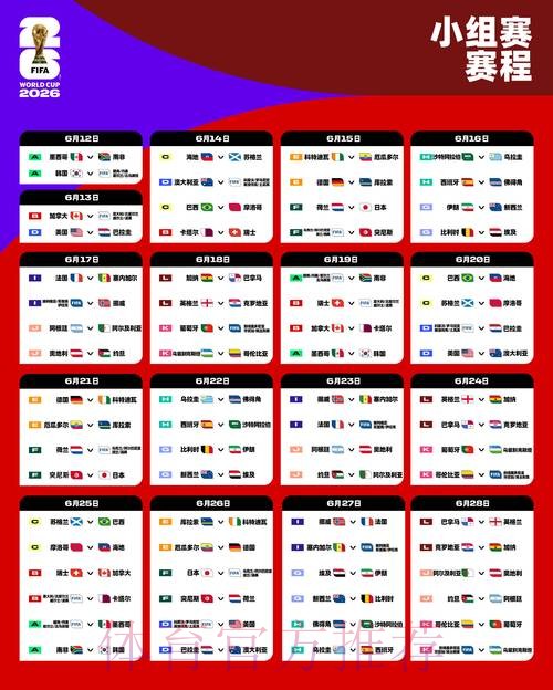 2026世界杯完整赛程高清版完整安排免费观看